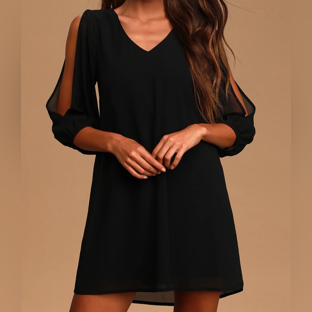 Lulus: Black Long Sleeve Dress